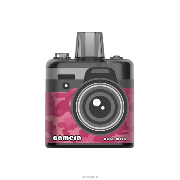 P062P167 Vape Brands in UK - Rose Milk LAVIE Camera 8000 Puffs