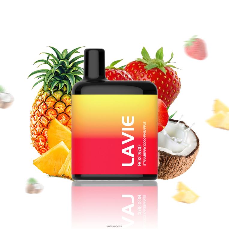 P062P207 Lavie Vape Price - Strawberry Coco Pineapple LAVIE BOX 3500 Puffs